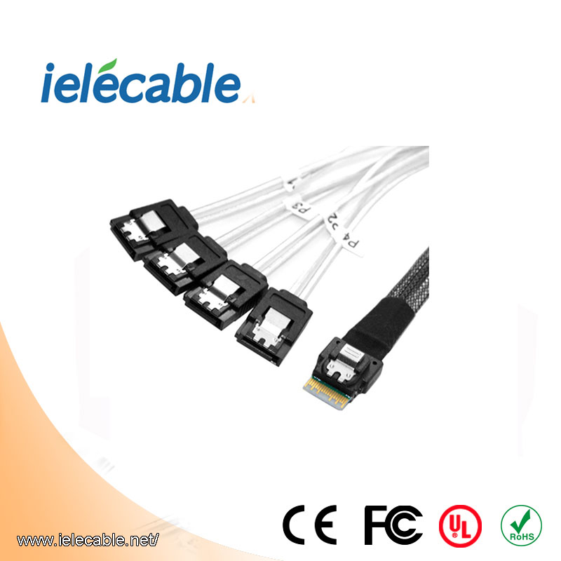 MINISAS (SFF8654) 转 4SATA 7PIN 线