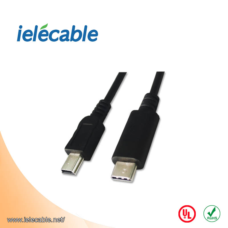 USB 3.1 type C 转USB 2.0 mini 5 pin 数据连接线