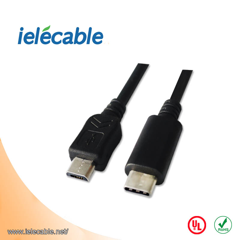 USB 3.1 type C 转USB 2.0 micro数据连接线