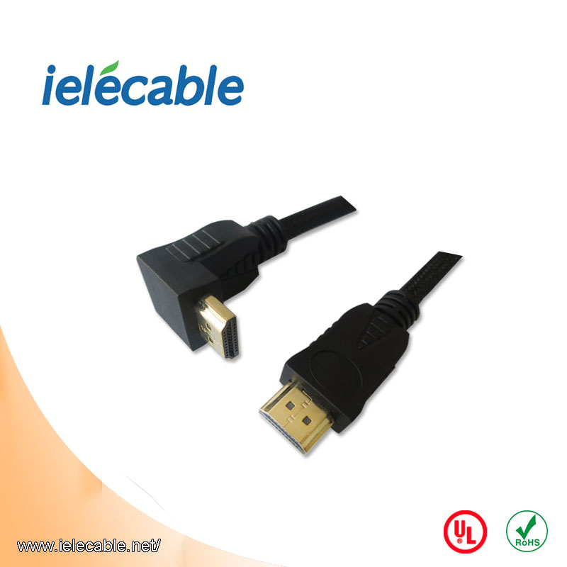 HDMI 90度弯头公对公数据连接线