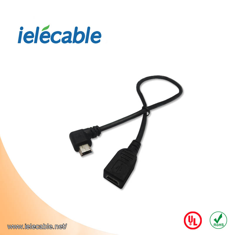 USB 2.0 Mini 5 Pin公对母数据连接线
